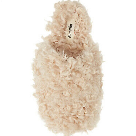 NWT Madewell Curly Sherling Faux Fur Slipper - Picture 2 of 7